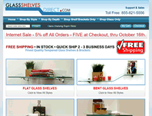 Tablet Screenshot of glassshelvesdirect.com